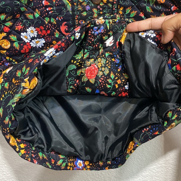 Vintage Vera Bradley Tavern On The Green Quilted 100% Cotton Whimsical Jacket S - Picture 9 of 9